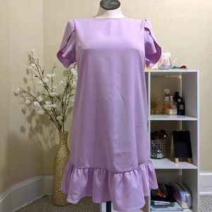 Lilac Short-sleeved Mini Dress. Size L.